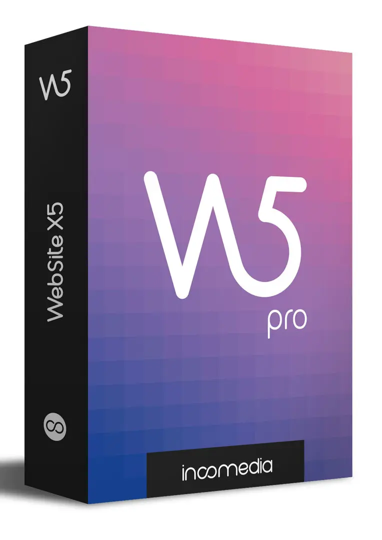 WEBSITEX5 PRO PRODUKT BOX Bild zeigt ein WebsiteX5 Pro Produktbox